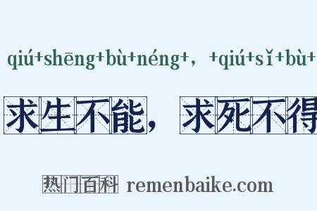 求生不能，求死不得是什么意思的图片